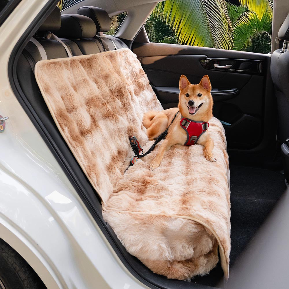 Fluffy Cosy Calming Pet Blanket Car Seat Protector Cover- Sure step