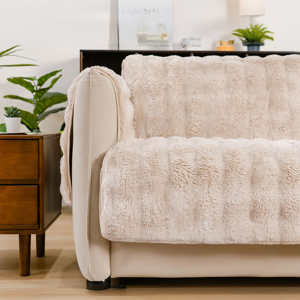 Water-resistant Fluffy Soft Furniture Protector Recliner Chair Covers Couch Covers
