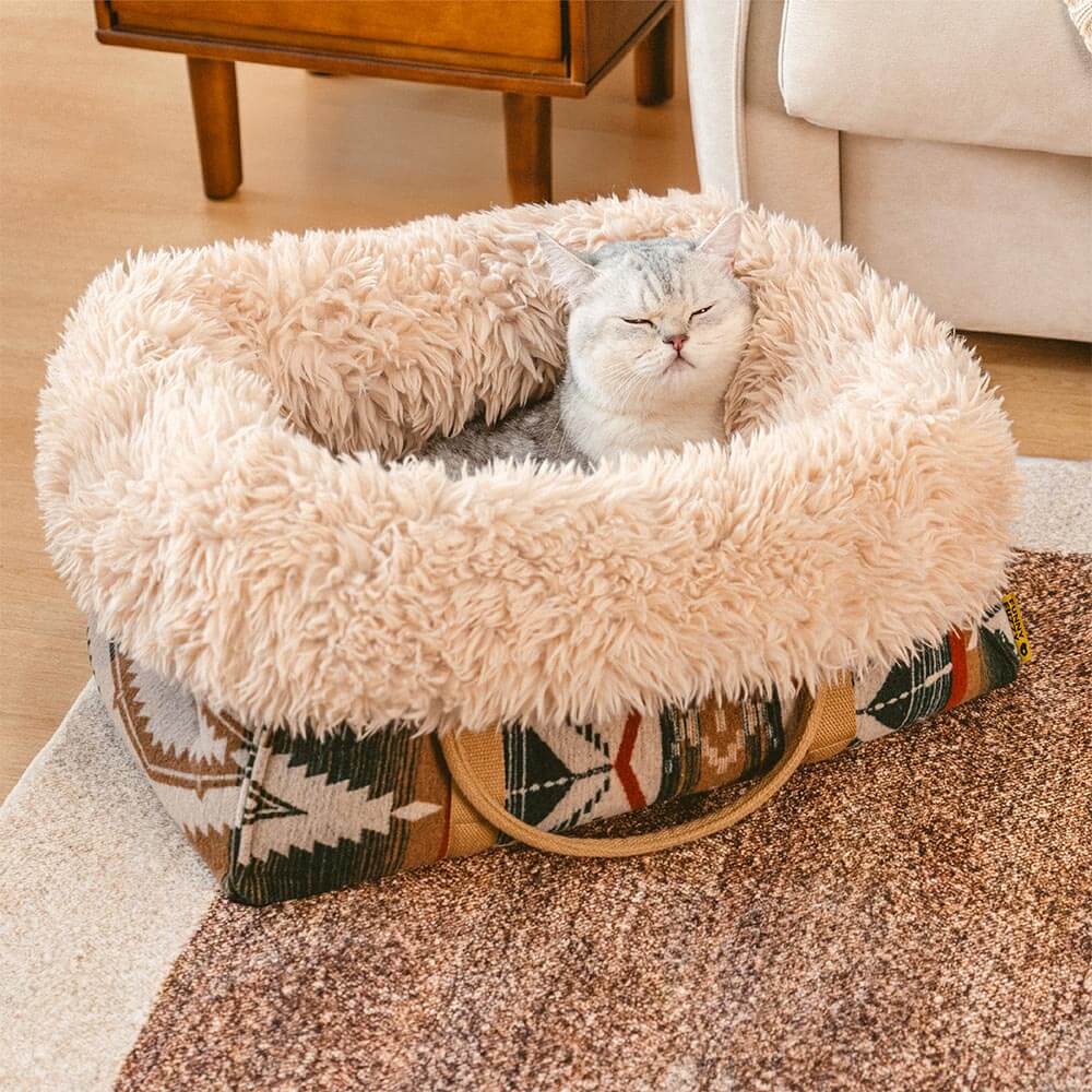 Large Reversible All-Season Indie Boho Cat Carrier - Wondernap