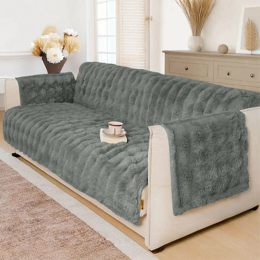 Water-resistant Fluffy Soft Couch Cover & Office Chair Protector