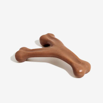 Teething Bones Dog Chew Toy - Bacon-Flavoured