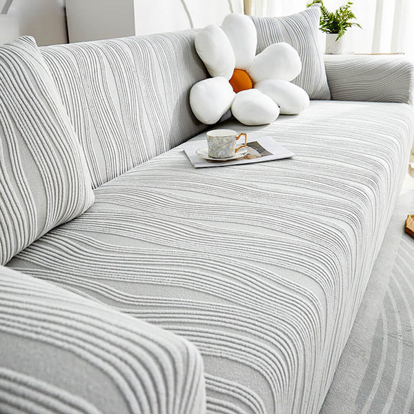 Jacquard Stretch Full-Cover Anti-scratch Outdoor Couch Cover
