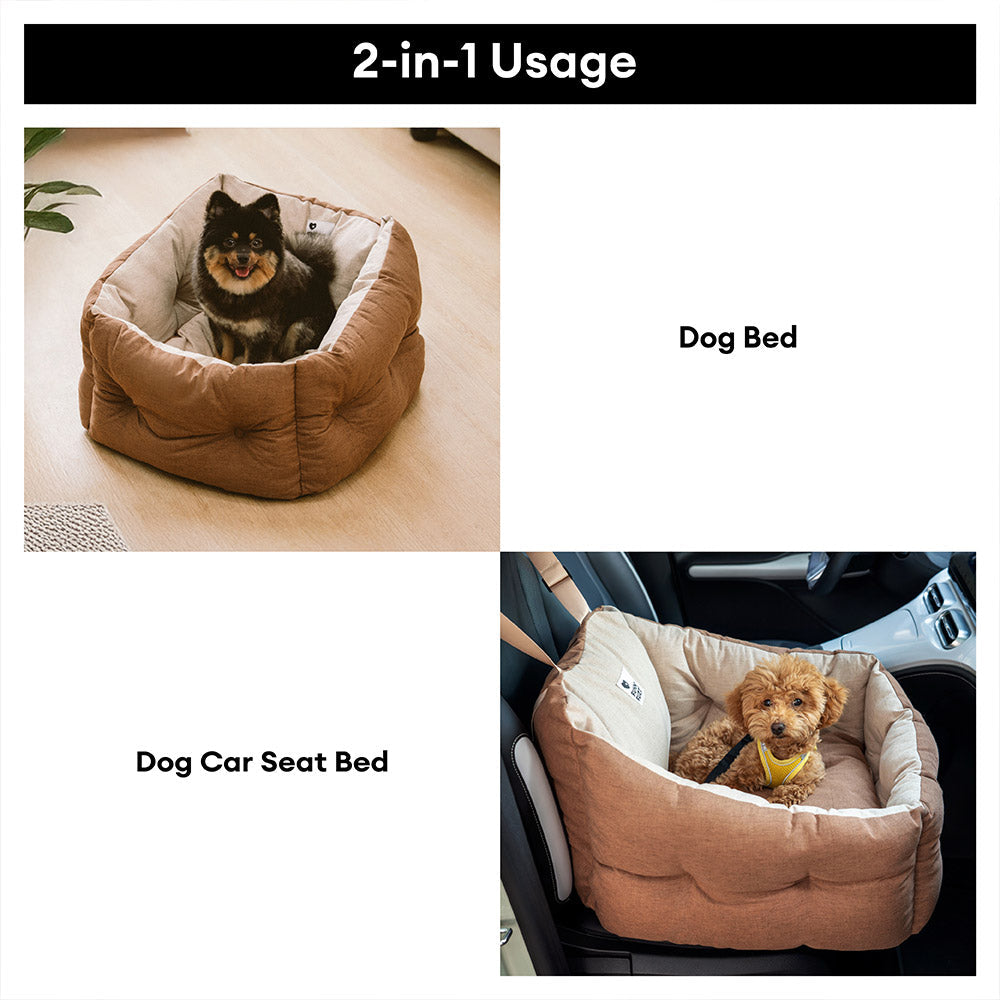 Waterproof ISOFIX Elevated & Thickened Dog Car Seat Bed with LATCH System