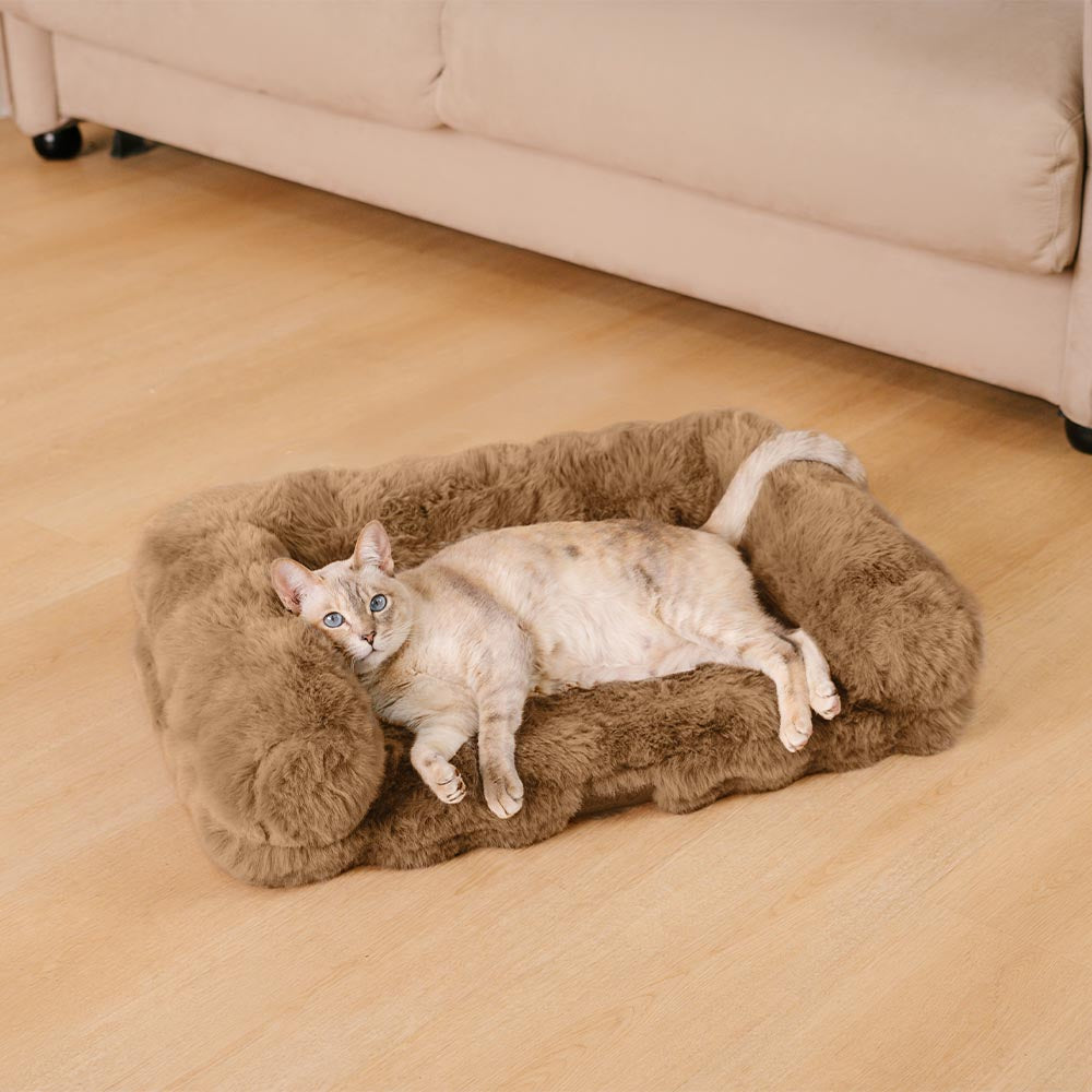 Fluffy Plush Thickened Cosy Calming Cat Sofa Bed