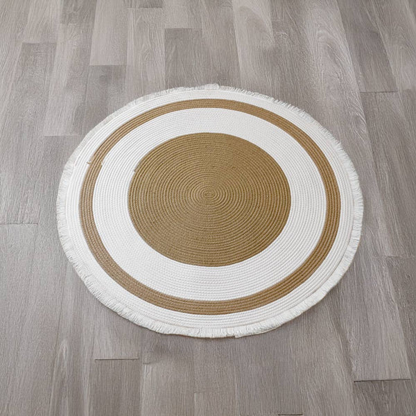 Nordic Handwoven Durable Cat Scratch Mat Rug with Fringe