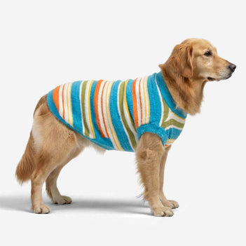 Color Blocked Striped Dog Jumper-Suitable For Large Dogs