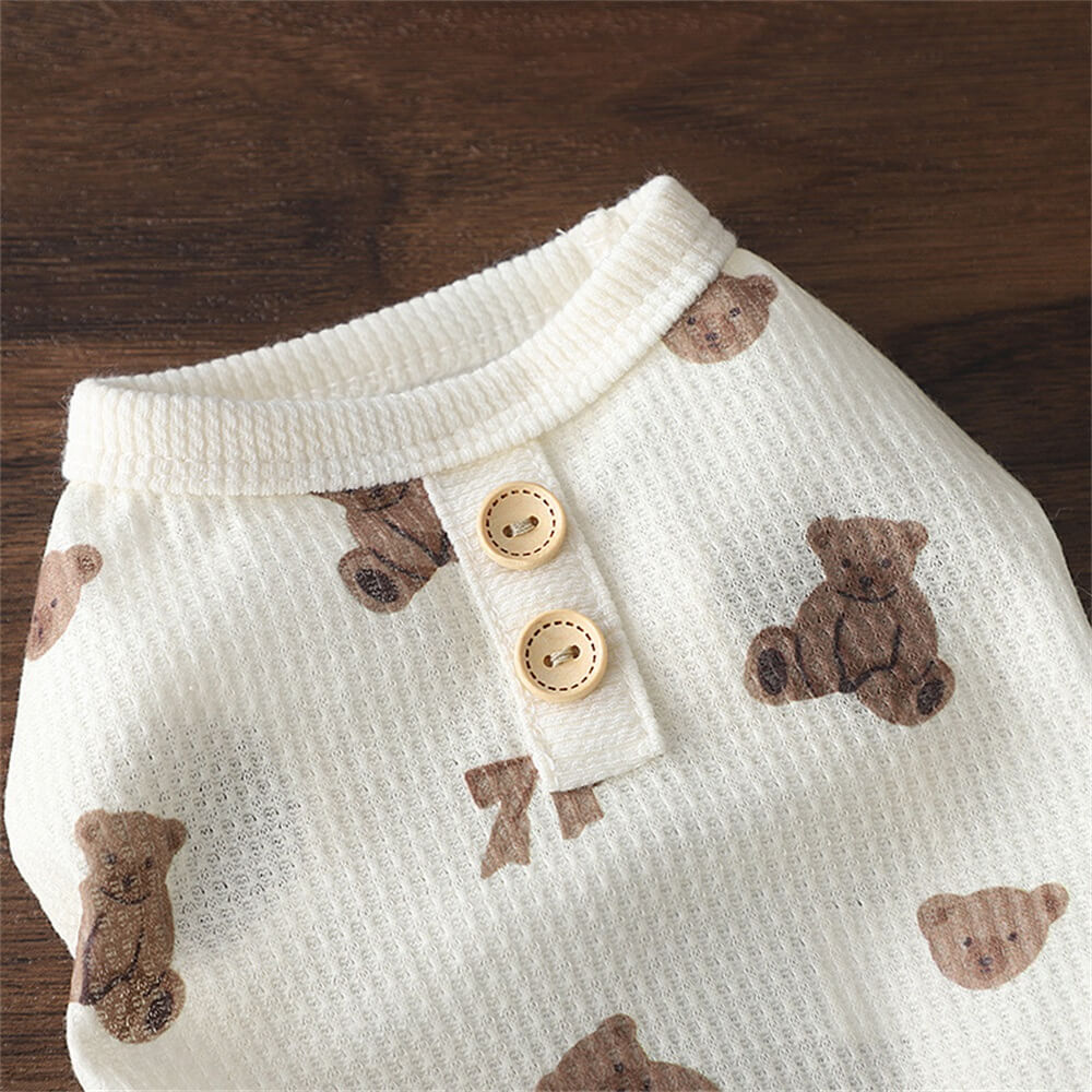 Adorable Teddy Print Dog Vest – Perfect for Indoor and Outdoor Wear