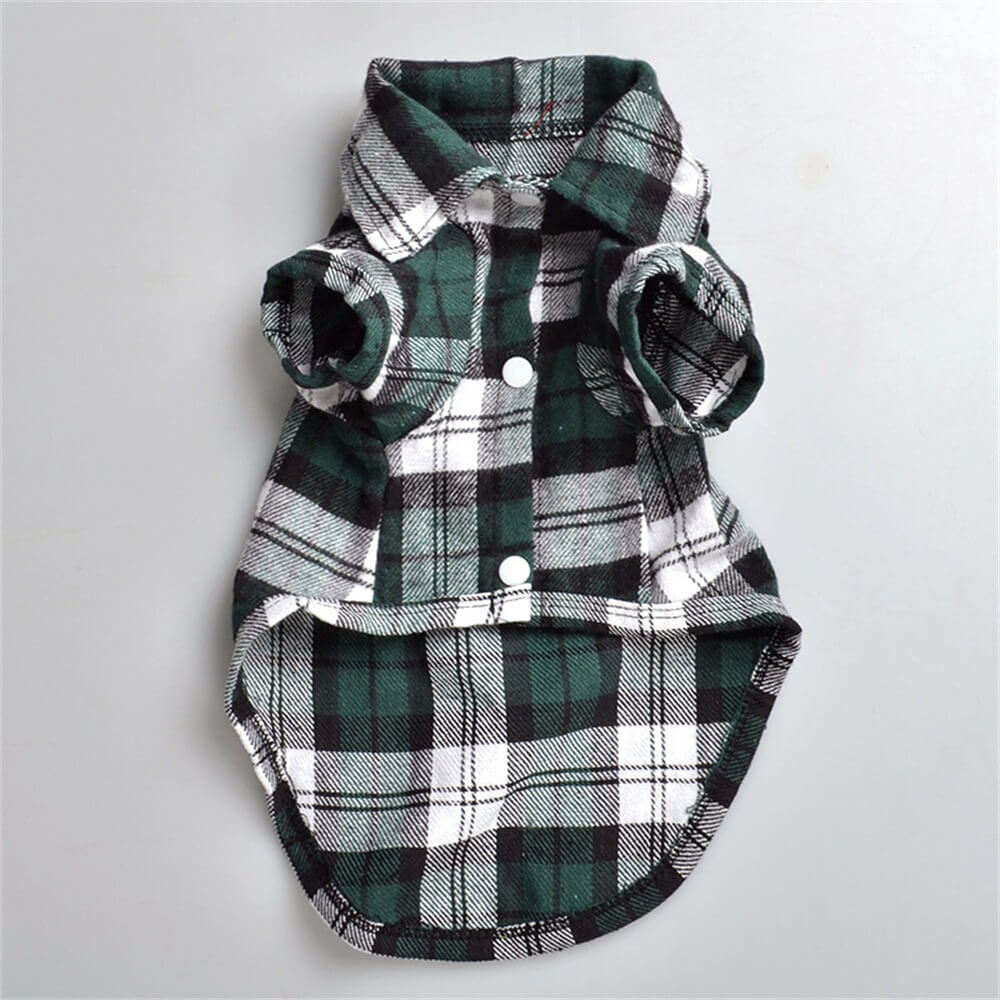 Classic Plaid Dog Shirt - Cosy and Stylish for Every Occasion