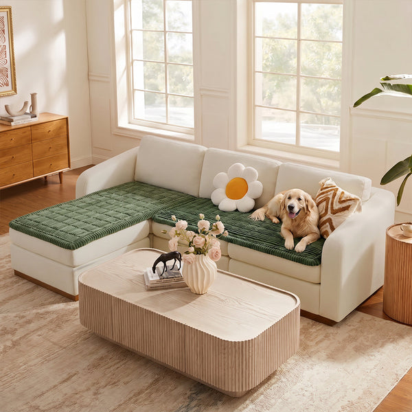 Lazy Soft Flannel Breathable Pet Mat Non-slip Sectional Couch Cover