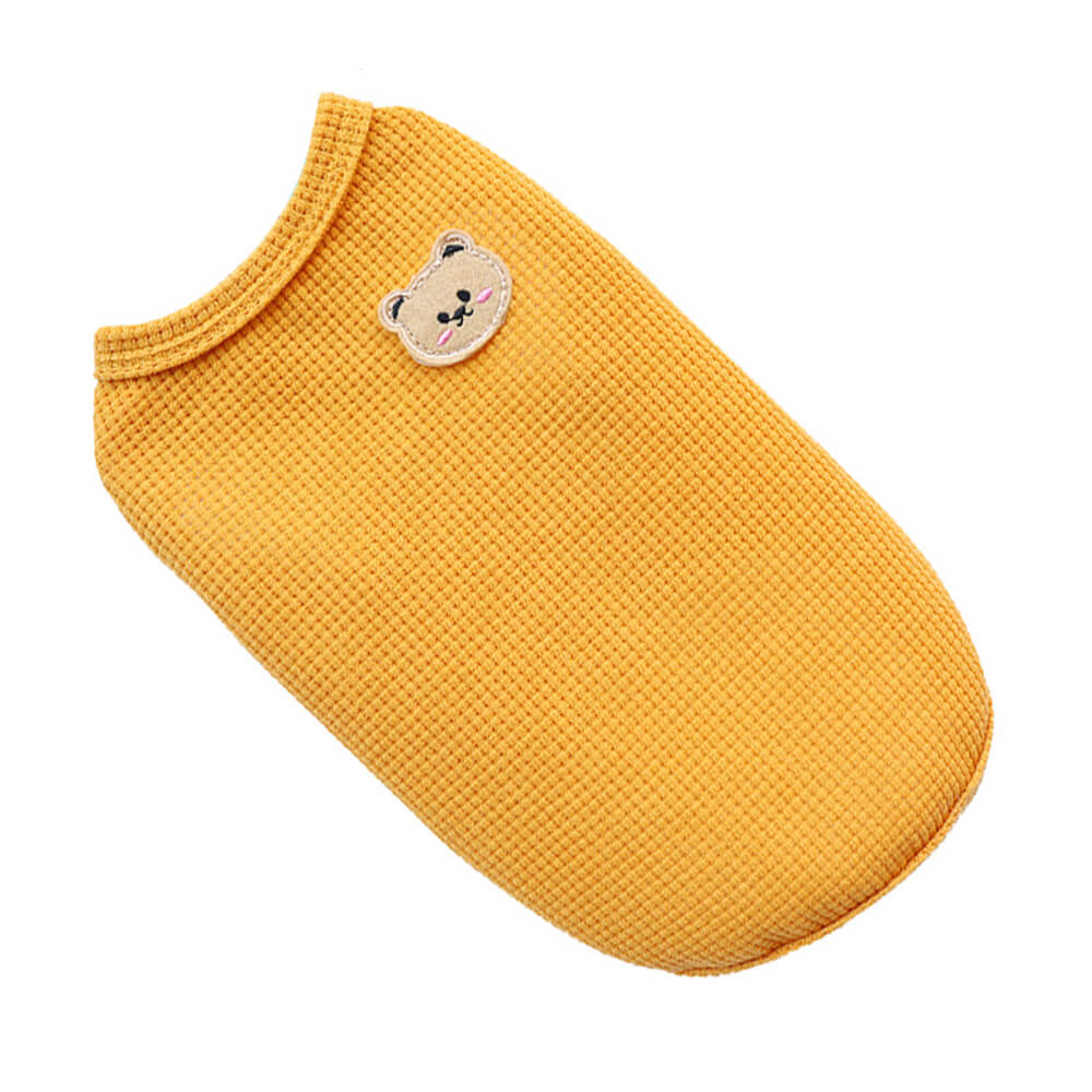 Pet Cat Dog Clothes Waffle Multicolor Vest