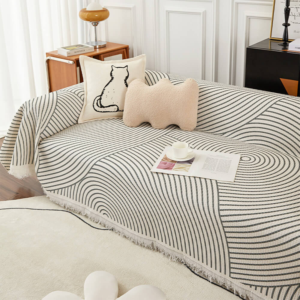 Geometric Pattern Multicolour Couch Cover - Modern Design for a Stylish Home