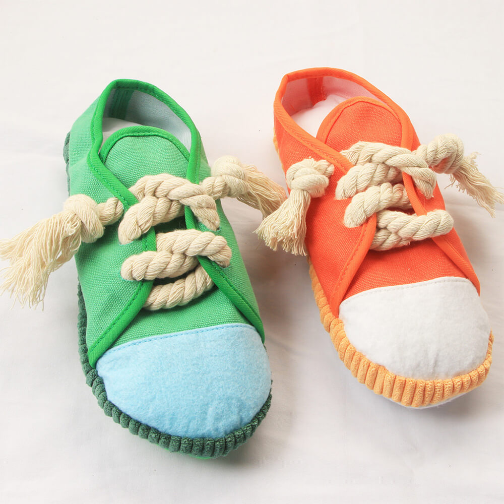 Colourful Shoes Durable Rope Chewing Interactive Dog Toy