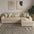 Breathable Woven Cotton Linen Non-Slip Sectional Couch Cover