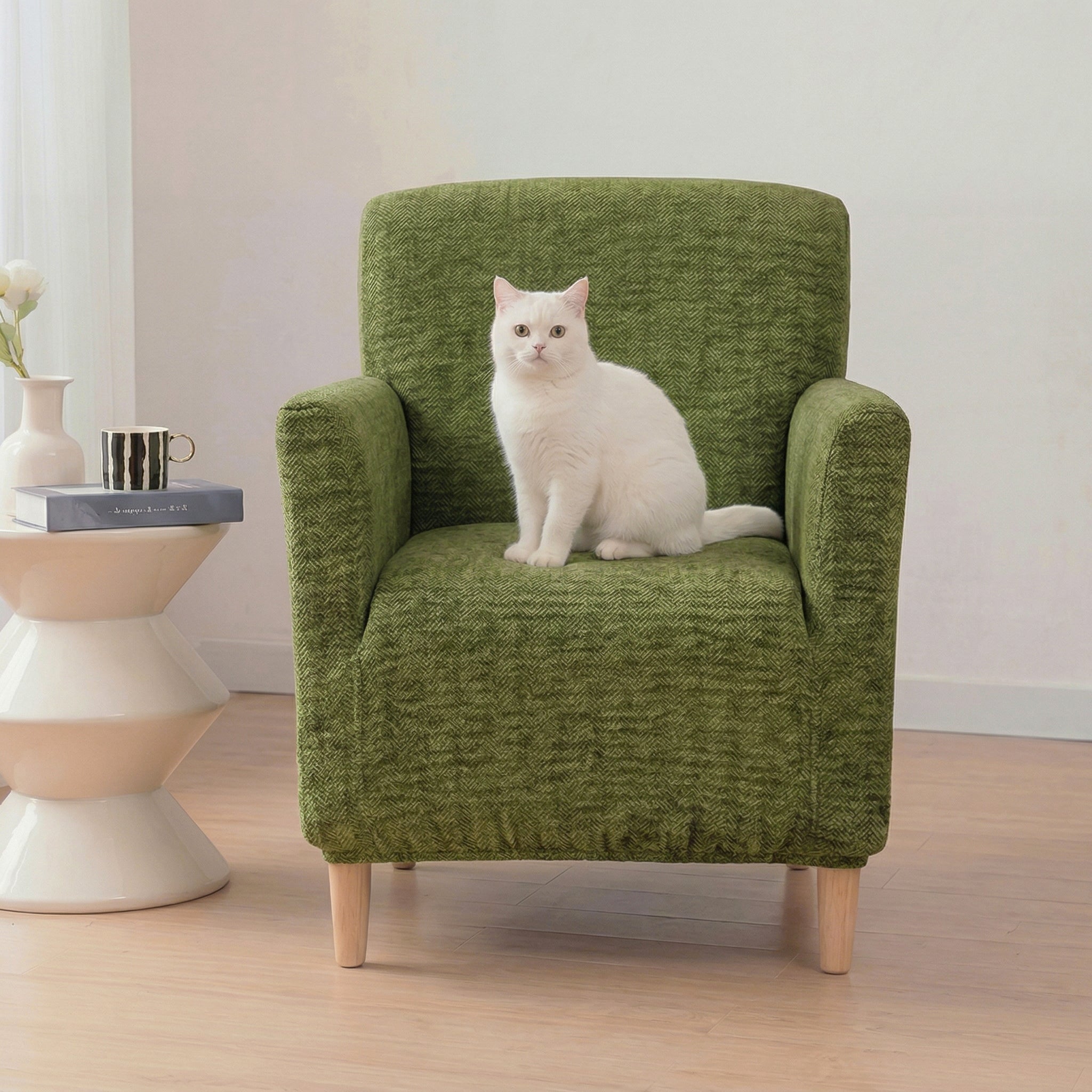 Herringbone Full Coverage Comfortable Scratch-Resistant Sofa Protection Magic Recliner Chair Covers