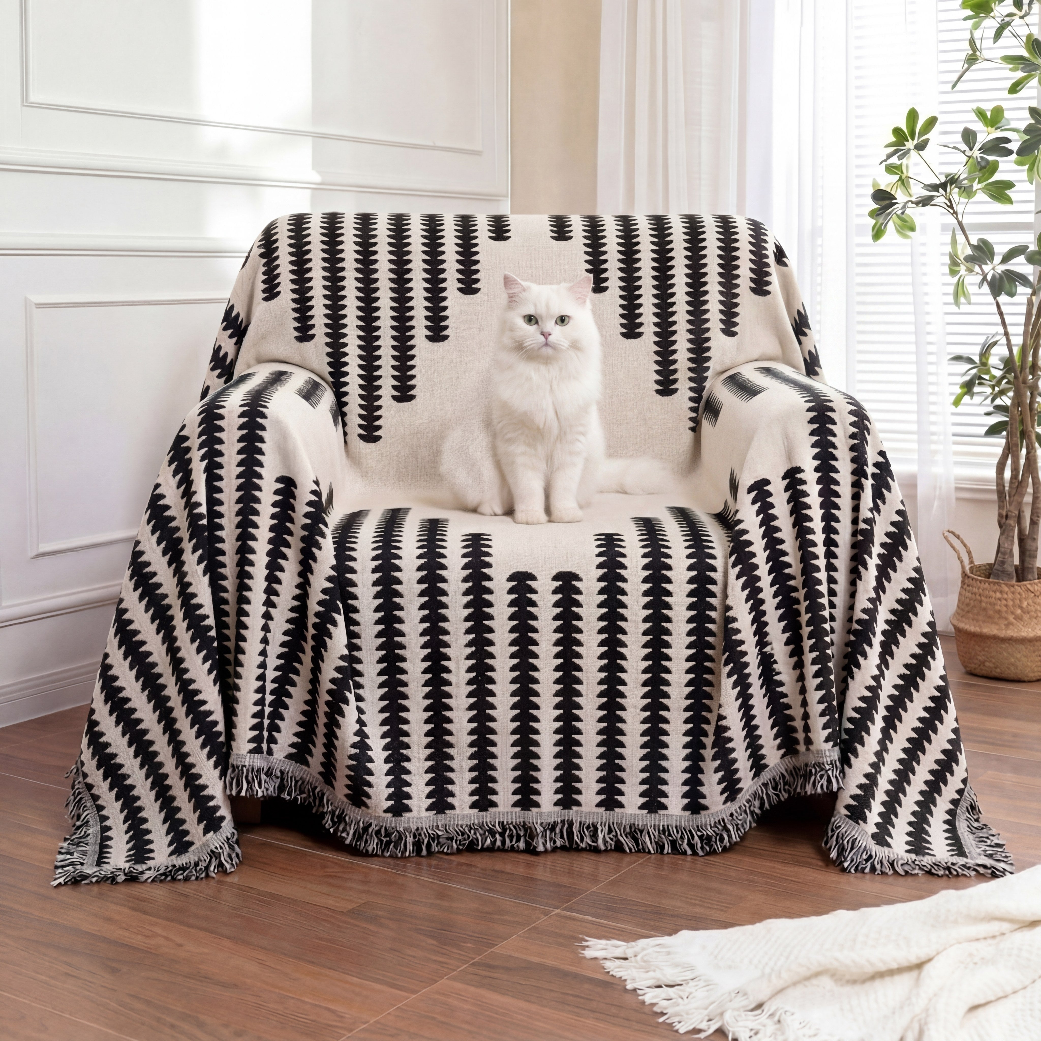 All-seasons Chenille Fabric Double-sided Anti-scratch Home Decoration Recliner Chair Covers