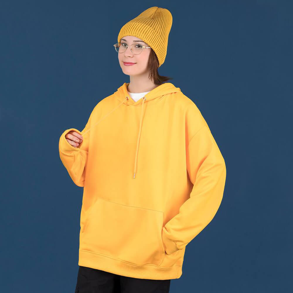 Solid Color Hooded Pullover Sweatshirt for Matching Dog and Owner