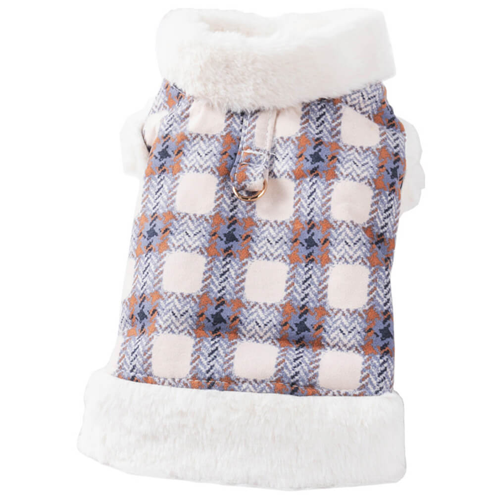 Plaid Fleece Pullover Dog Jacket - A Warm and Stylish Winter Jacket