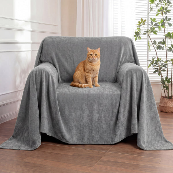 Soft and Waterproof Scratch-Resistant Non-Linting Throw Recliner Chair Cover