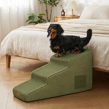 Chenille Extra Wide Non-Slip Removable Sponge Pet Stairs - SafeRamp