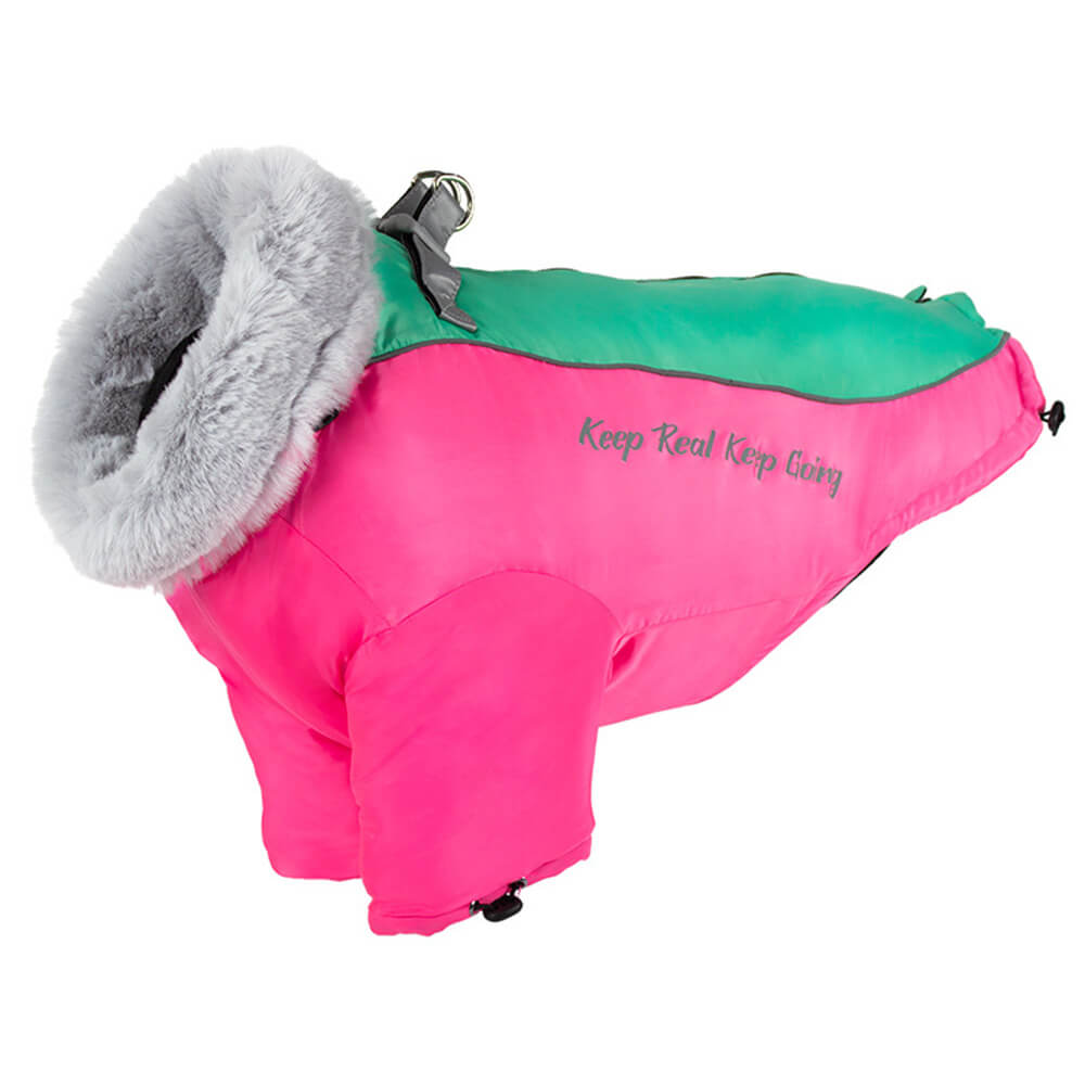 Waterproof Winter Dog Coat with Fur Collar - Ultimate Warmth and Style