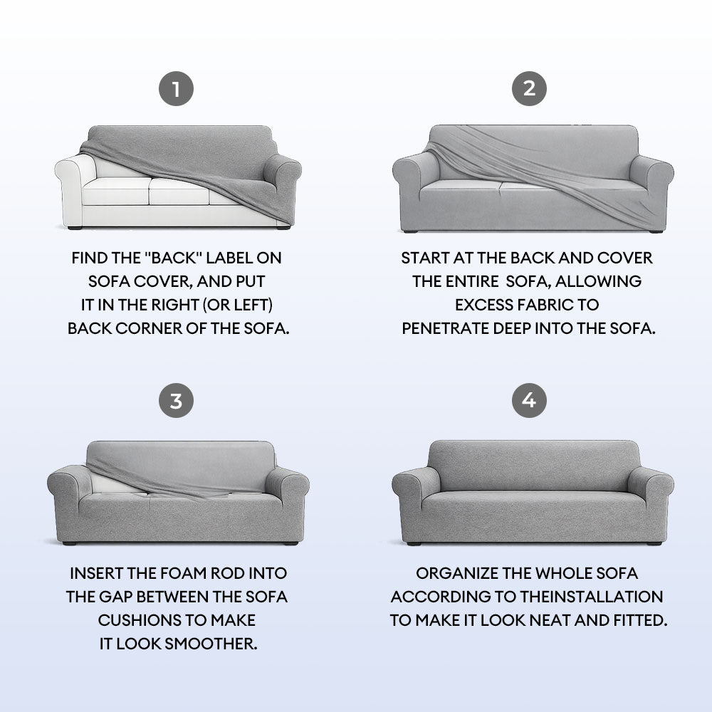 Herringbone Full Coverage Scratch-Resistant Sofa Protection Magic Stretch  Sectional Couch Cover