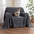 Chenille Blanket Herringbone Tassel Recliner Chair Covers