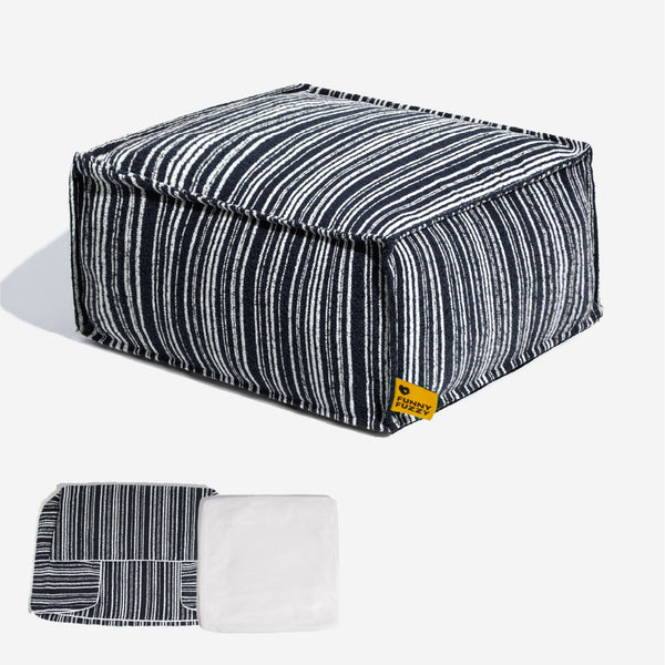 Sustainable Storage Pouf Ottoman & Dog Bed - Funnyfuzzy SnugNest