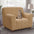 Cream Style Seersucker Breathable Stretchy Full-Coverage Magic Recliner Chair Cover