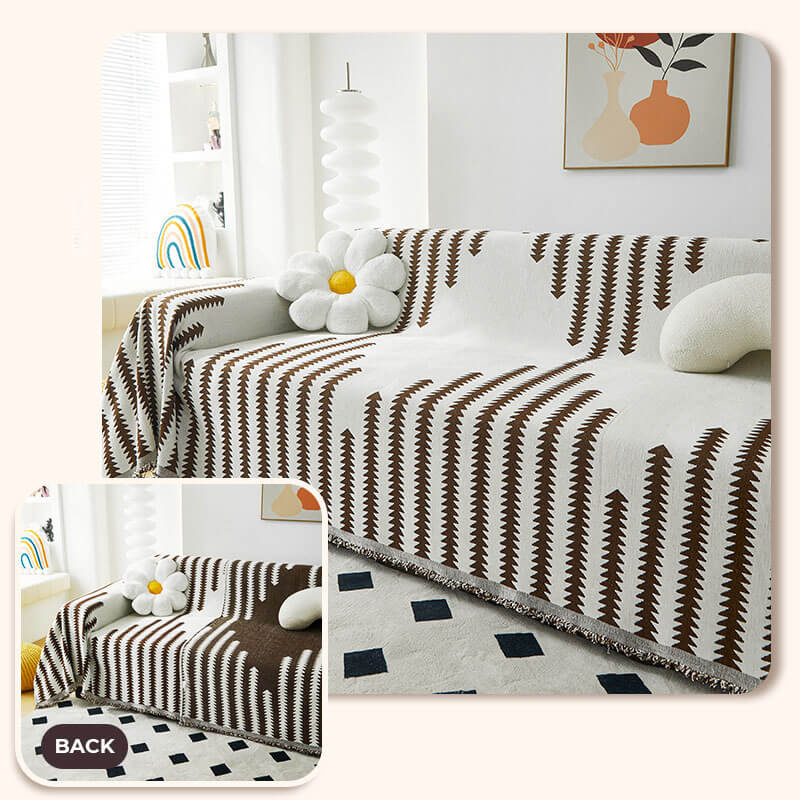 All-seasons Chenille Fabric Double-sided Anti-scratch Home Decoration Recliner Chair Covers