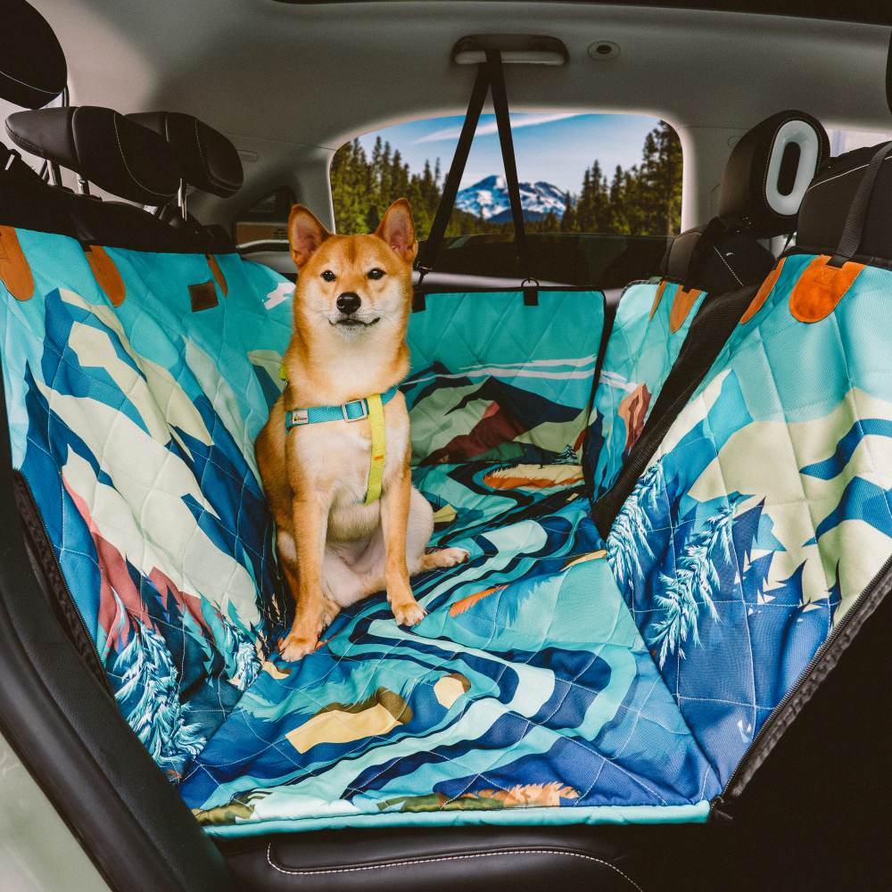 Areca Palm Print Waterproof Dog Car Seat Cover - Tropical Charm