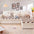 Cream-colored Large Plaid Square Fuzzy Pet Dog Mat Bed Sectional Couch Cover