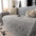 Bowknot Jacquard Plush Multifunctional Sofa Blanket Couch Cover
