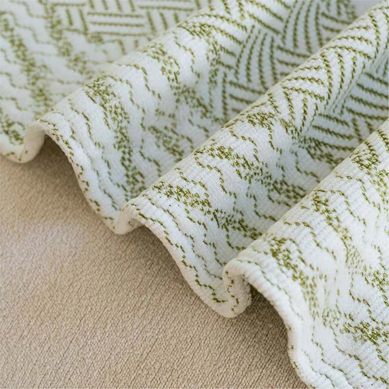 Checkered Pattern Breathable Chenille Sofa Protection Couch Cover