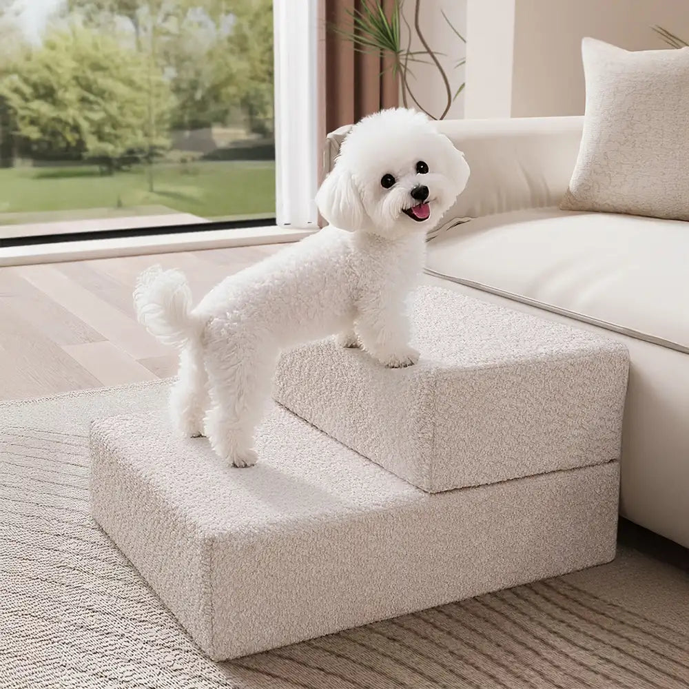 Chenille Durable Scratch-Resistant Foldable Blocks Multi-Level Dog Stairs