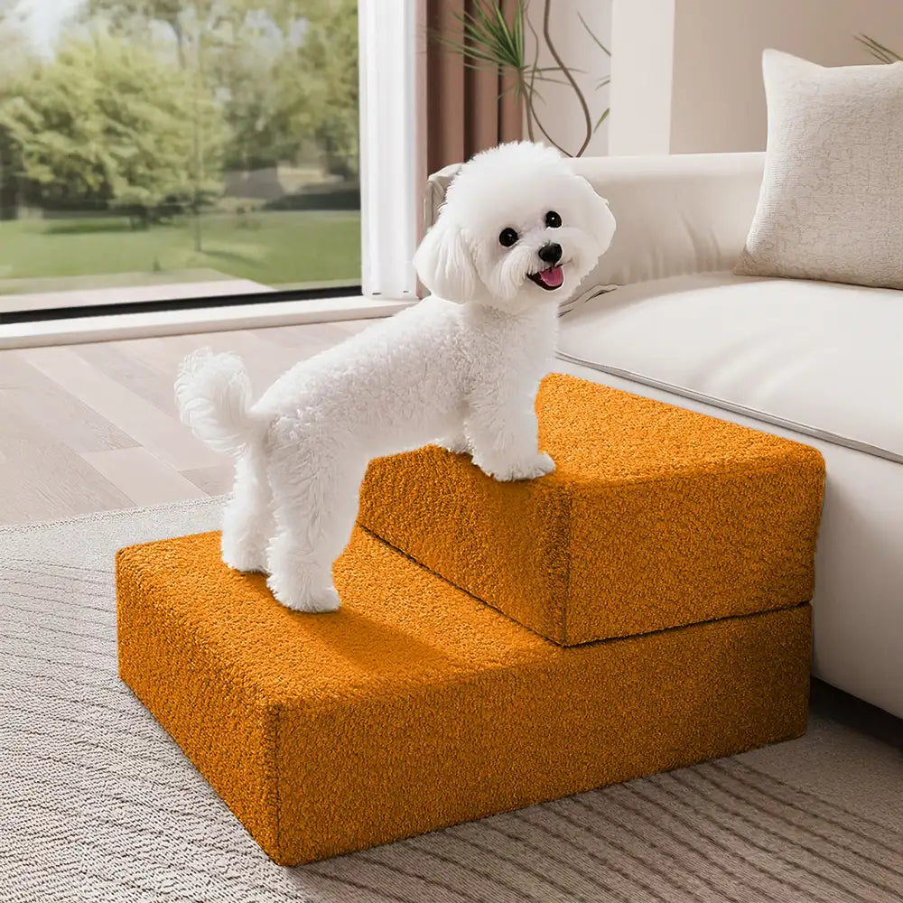 Chenille Durable Scratch-Resistant Foldable Blocks Multi-Level Dog Stairs