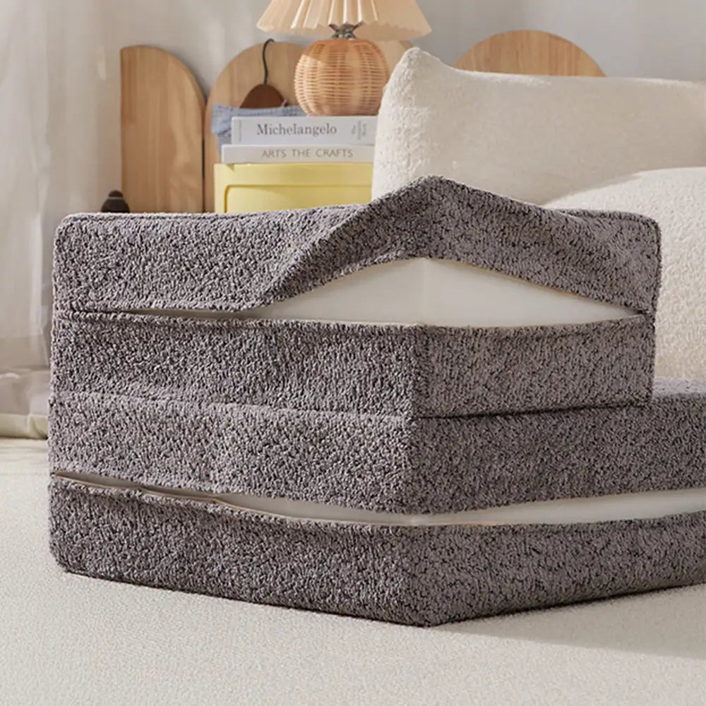 Chenille Durable Scratch-Resistant Foldable Blocks Multi-Level Dog Stairs