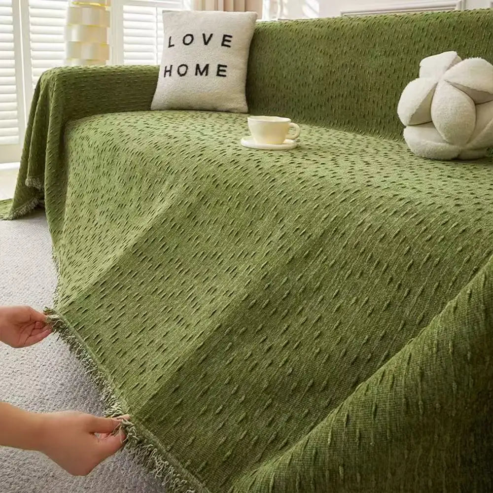 Chenille Jacquard Scratch-Resistant Sofa Protector Couch Cover