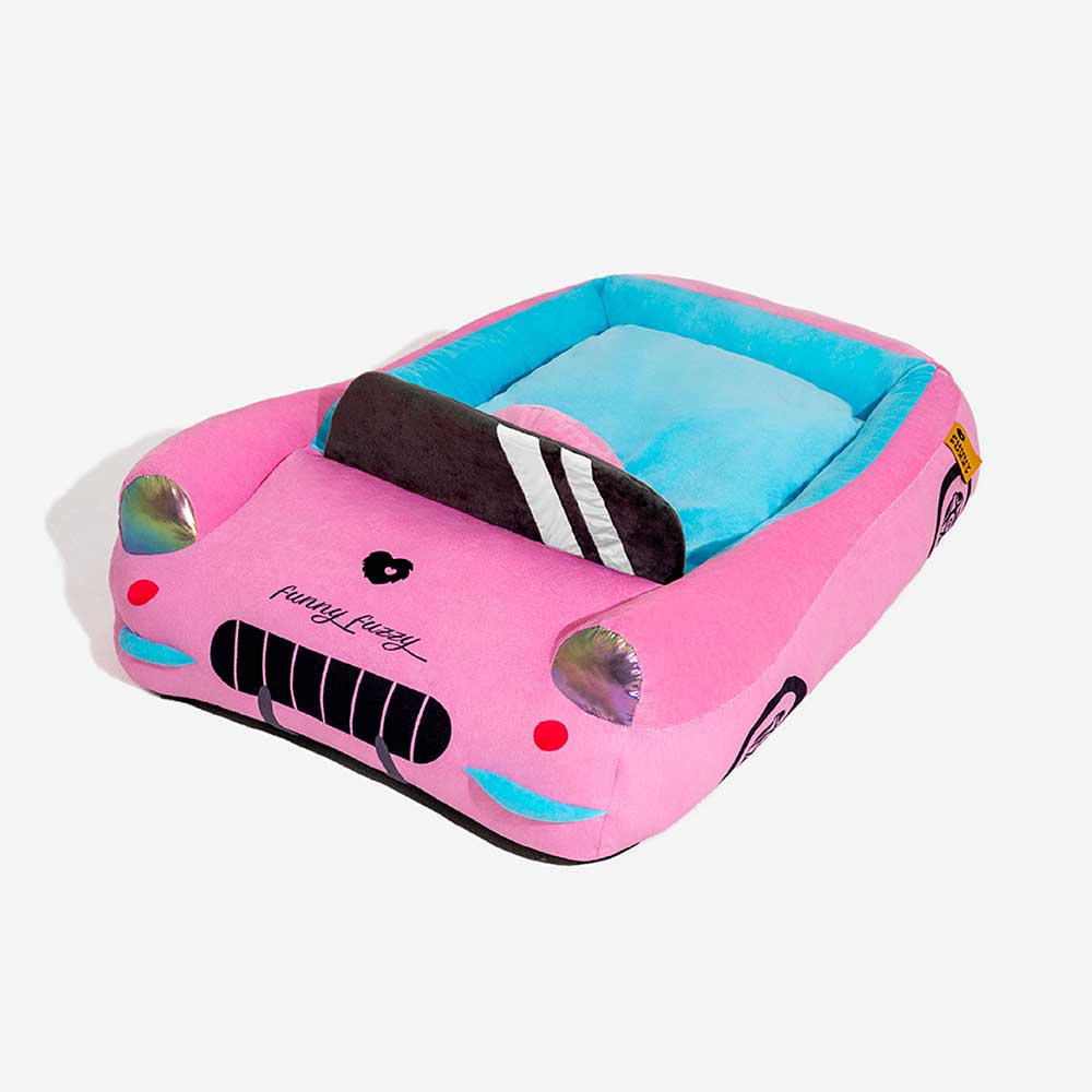 FUNNYFUZZY Chic Racer Car Supportive Dog Bed - Glamour Drive