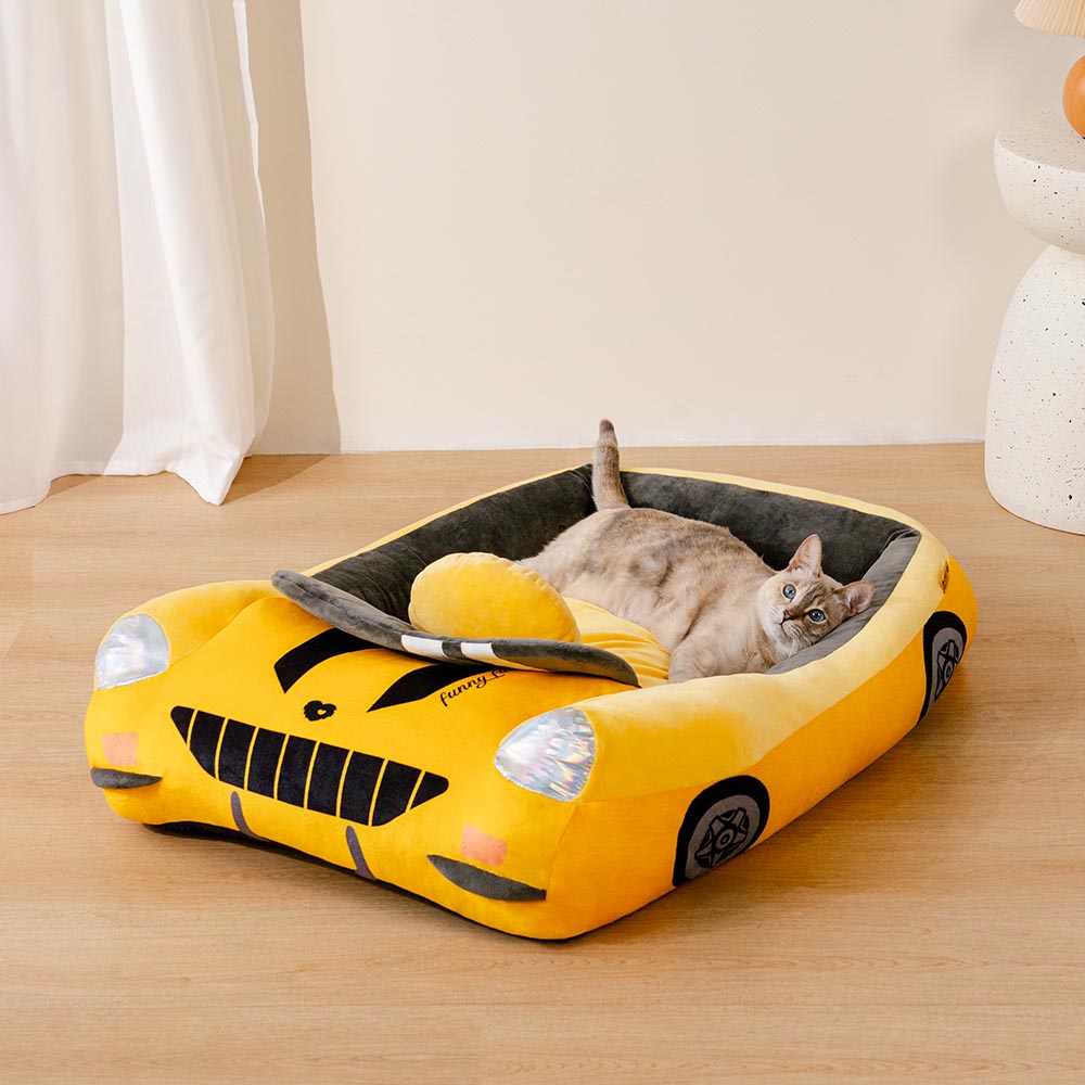 Classic Convertible Race Car Bolster Cat Bed - Fast＆Fur