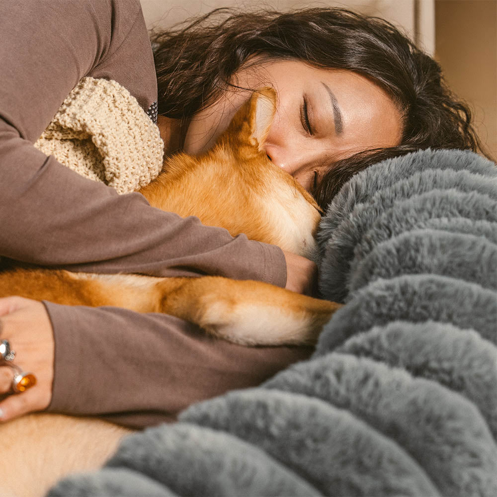 Classic Fluffy Super Large Dount Human Dog Bed - Cuddle Cradle