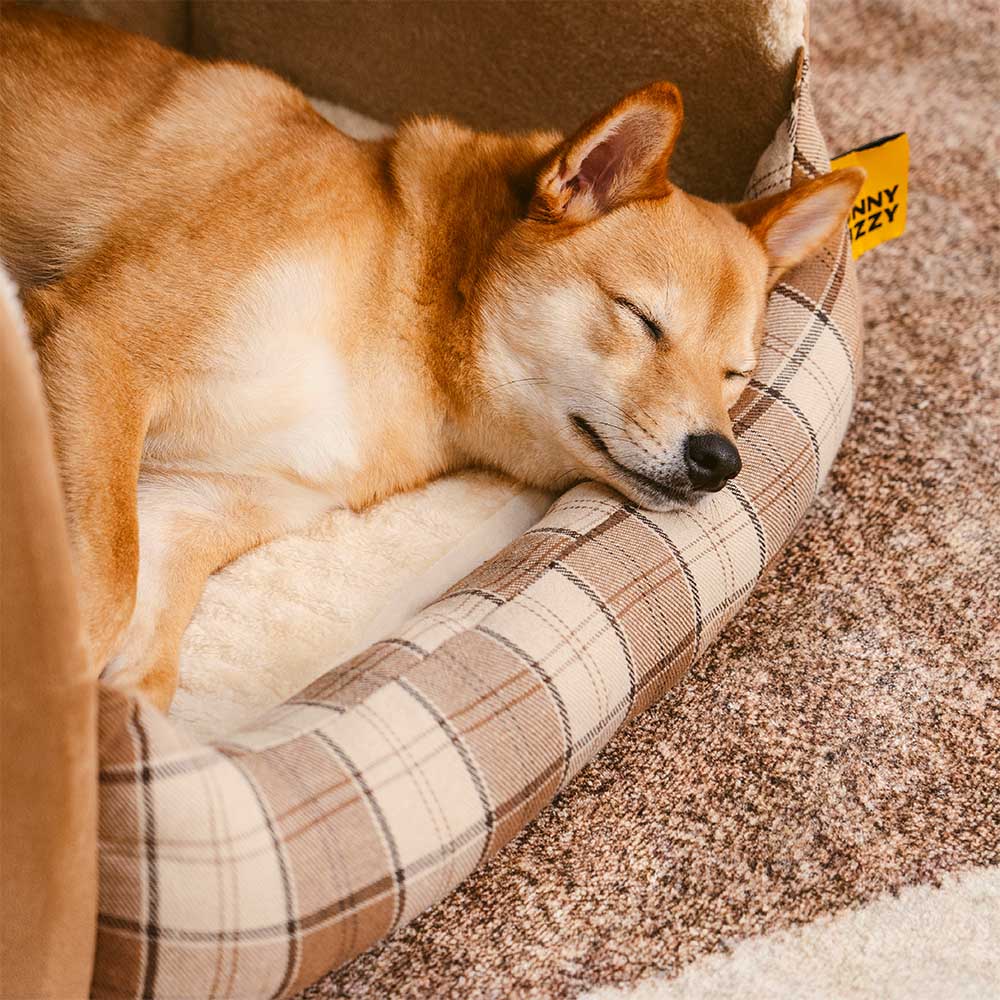 Classical Plaid House Orthopedic Dog Bed - Warm Retreat