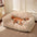 Cosy Full Support Warm Removable Washable Dog & Cat Sofa Bed