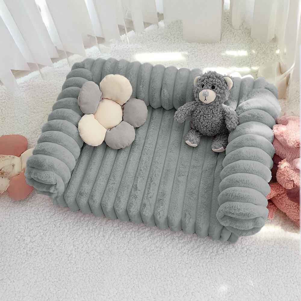 Cream Fluffy Comfort Orthopaedic Dog and Cat Sofa Bed
