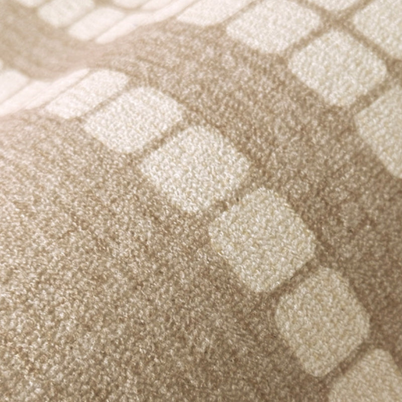 Creamy Striped Minimalist Modern Cashmere Rug