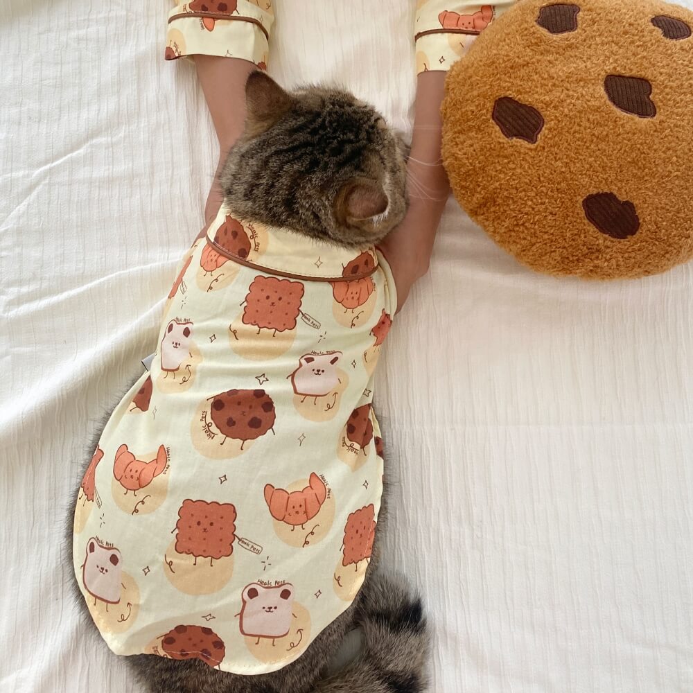 Cute Cookie T-Shirt Matching Pajamas for Pets and Owner