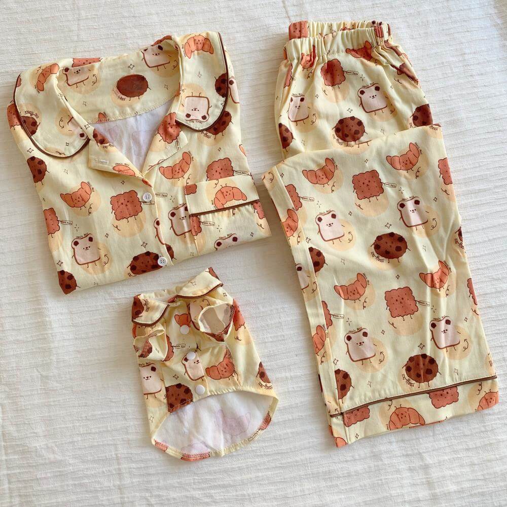 Cute Cookie T-Shirt Matching Pajamas for Pets and Owner