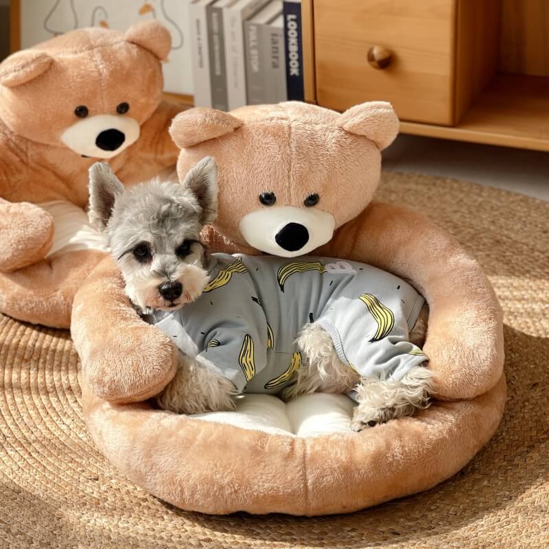 Cute Detachable Cuddle Bear Cat Bed