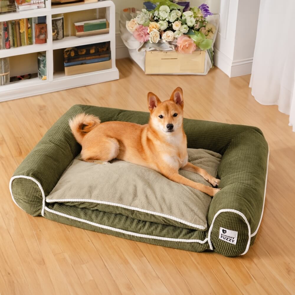 Deluxe Flannel Double-Layer Orthopedic Dog Sofa Bed