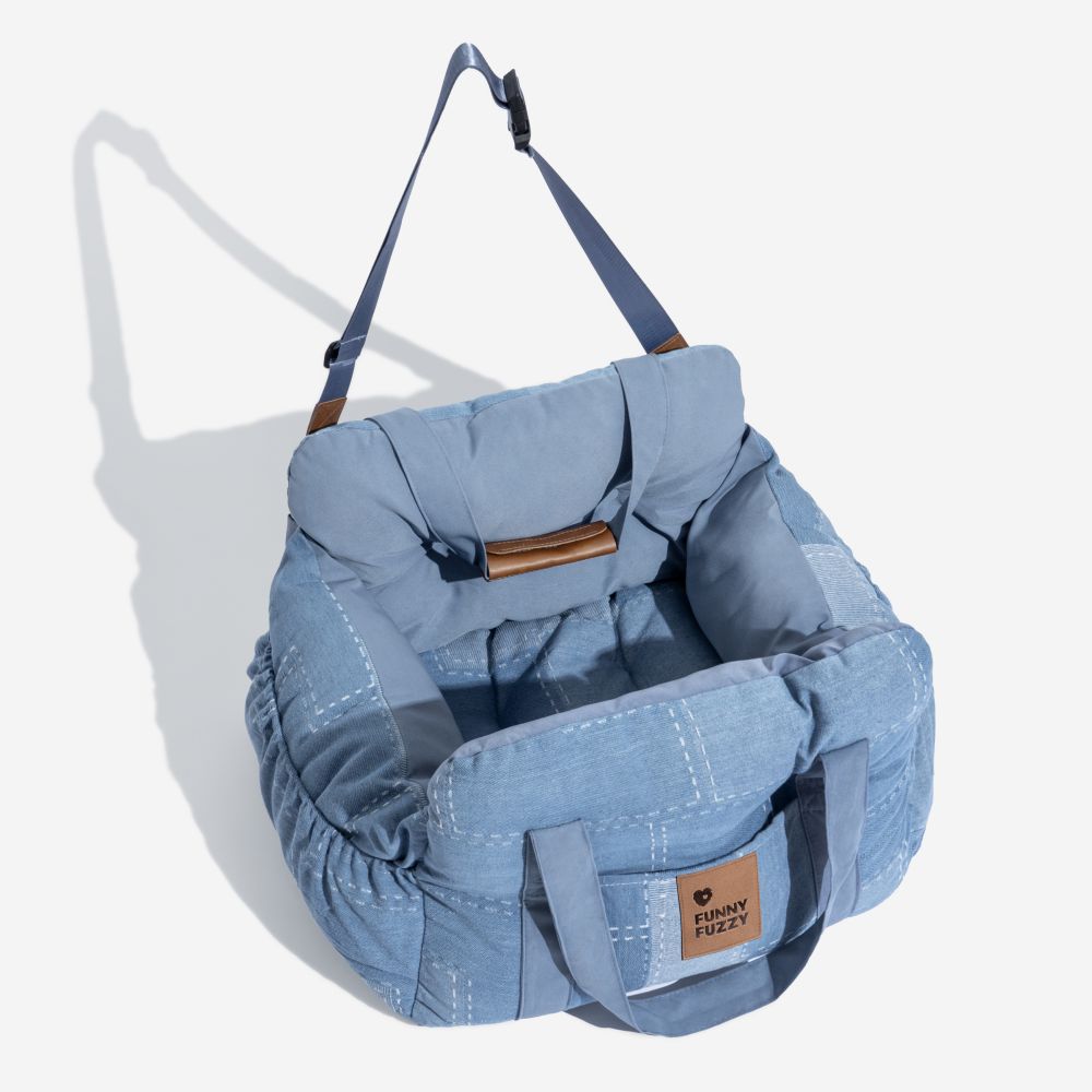 Portable Leisure Outing Pet Bolster Large Dog Car Seat Bed - FUNNYFUZZY