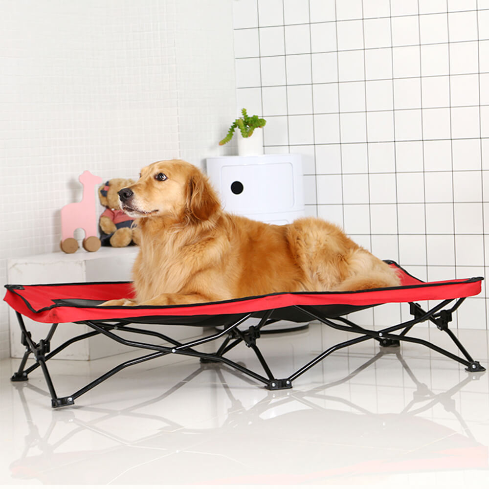 Breathable Moisture-Resistant Foldable Elevated Camping Cot Big Dog Bed